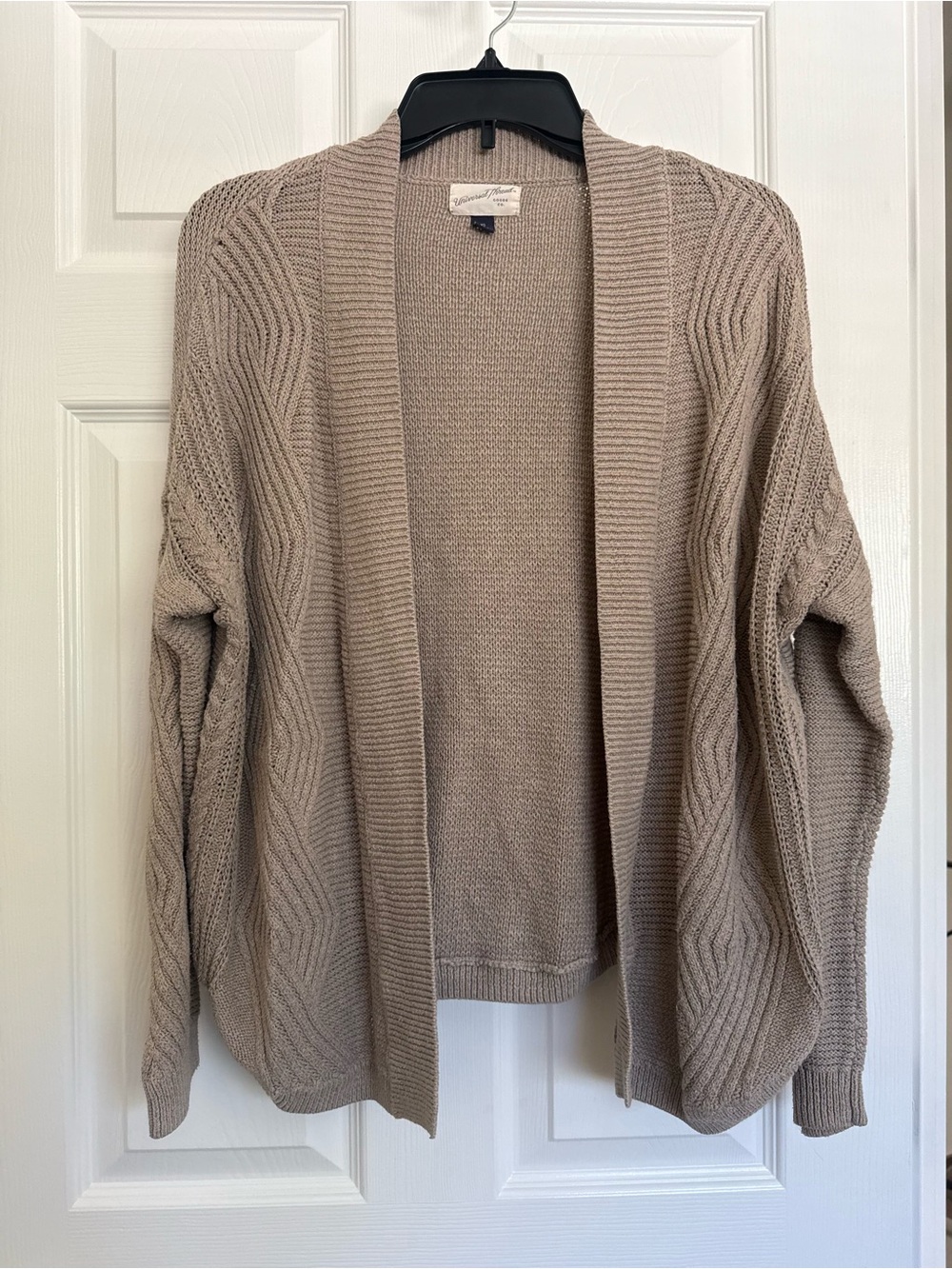 Universal Thread Open-Front Cardigan Sweater in Taupe